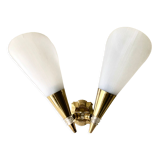 Double cone wall lamp plexiglas 1950