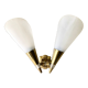 Double cone wall lamp plexiglas 1950