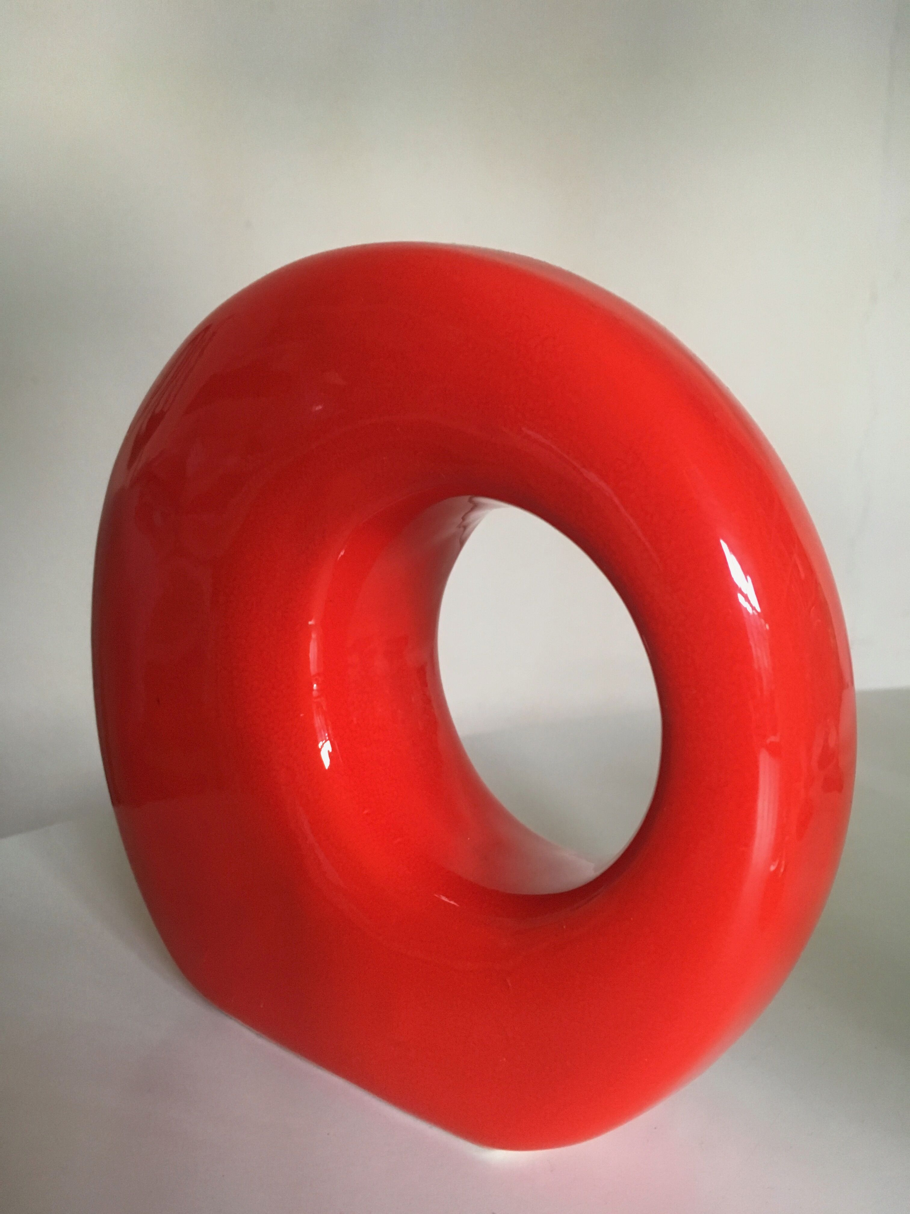 60s pop vase enamelled ceramic