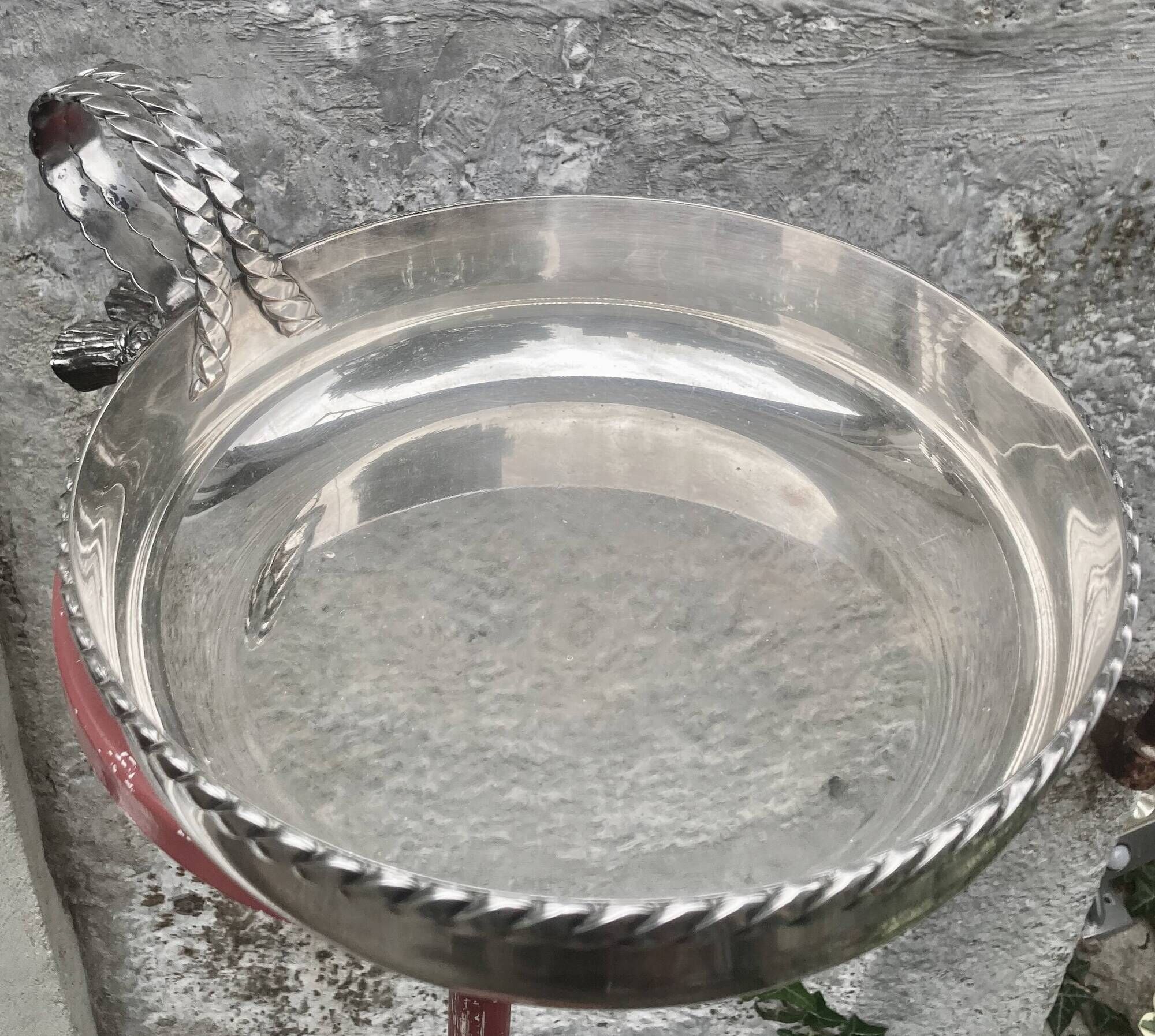 MARIA PERGAY pompom centrepiece 1970s chic design silver-plated