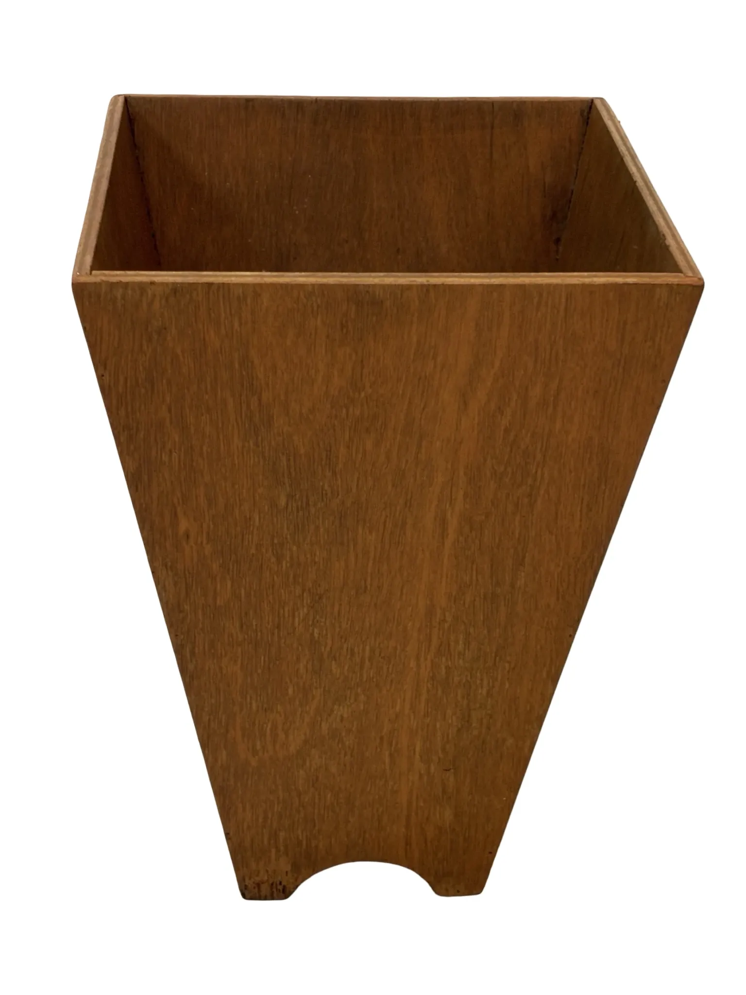 Jardinière en bois minimaliste, géométrique vintage