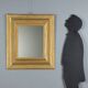 Antique gilded wooden mirror with guilloché frame, Italy, 19th century.
