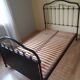 Old metal and brass bed frame + slatted base