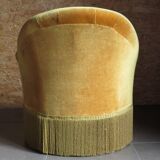 Fauteuil crapaud en velours