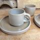 Stoneware coffee cups