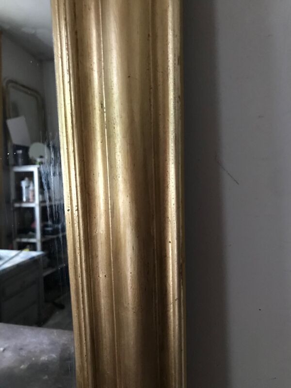 Miroir Louis-Philippe-Philippe doré à la feuille 86 x 65 cm