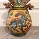 Vase carafe jug baluster ceramic terracotta italy montopoli elephant