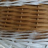 Duo of rattan hanging lamps