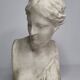 Antique goddess bust in patinated plaster, old, 27 cm