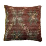 Vintage turkish kilim cushion cover , 55 x 55 cm