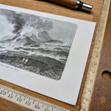 Printed in 1868, Hekla volcano, Iceland.