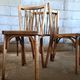 Set de 4 chaises  bistrot salon baumann 1930 bois courbé