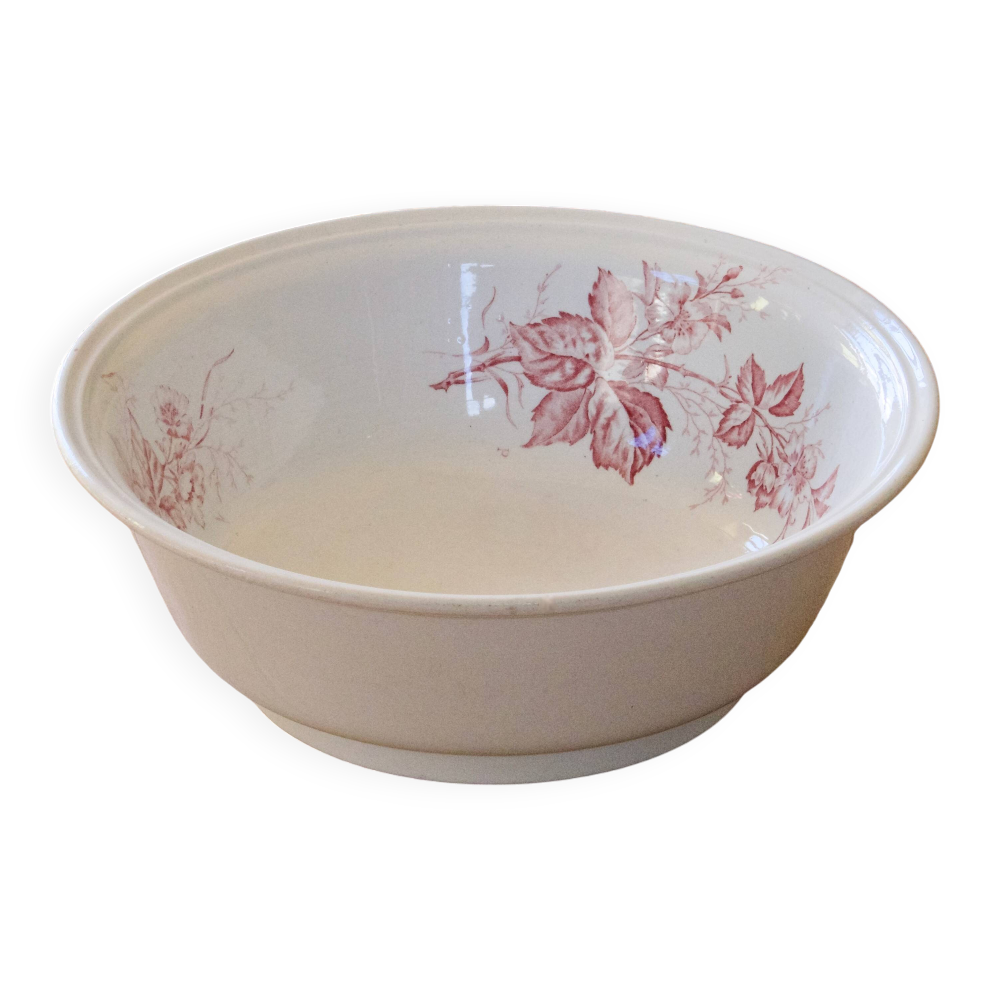 Large salad bowl, 19th century, ironstone, Imperial Bonn.