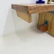 Vintage solid wooden school bench, 1970s