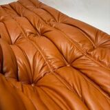 Togo Leather 3-Seaters Sofa attributed to Michel Ducaroy for Ligne Roset, 1992
