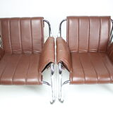 Seven Chrome Armchair Designed by Viliam Chlebo, Czechoslovakia