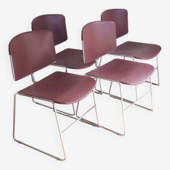 4 chaises Max Stacker pour Steelcase