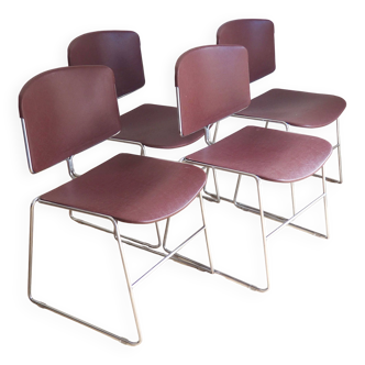 4 chaises Max Stacker pour Steelcase