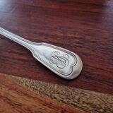 Alfenide, Christofle - Chinon model table fork in silver-plated metal