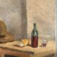 Old painting, portrait of a peasant, signed Étienne Chabrier, dated 1953