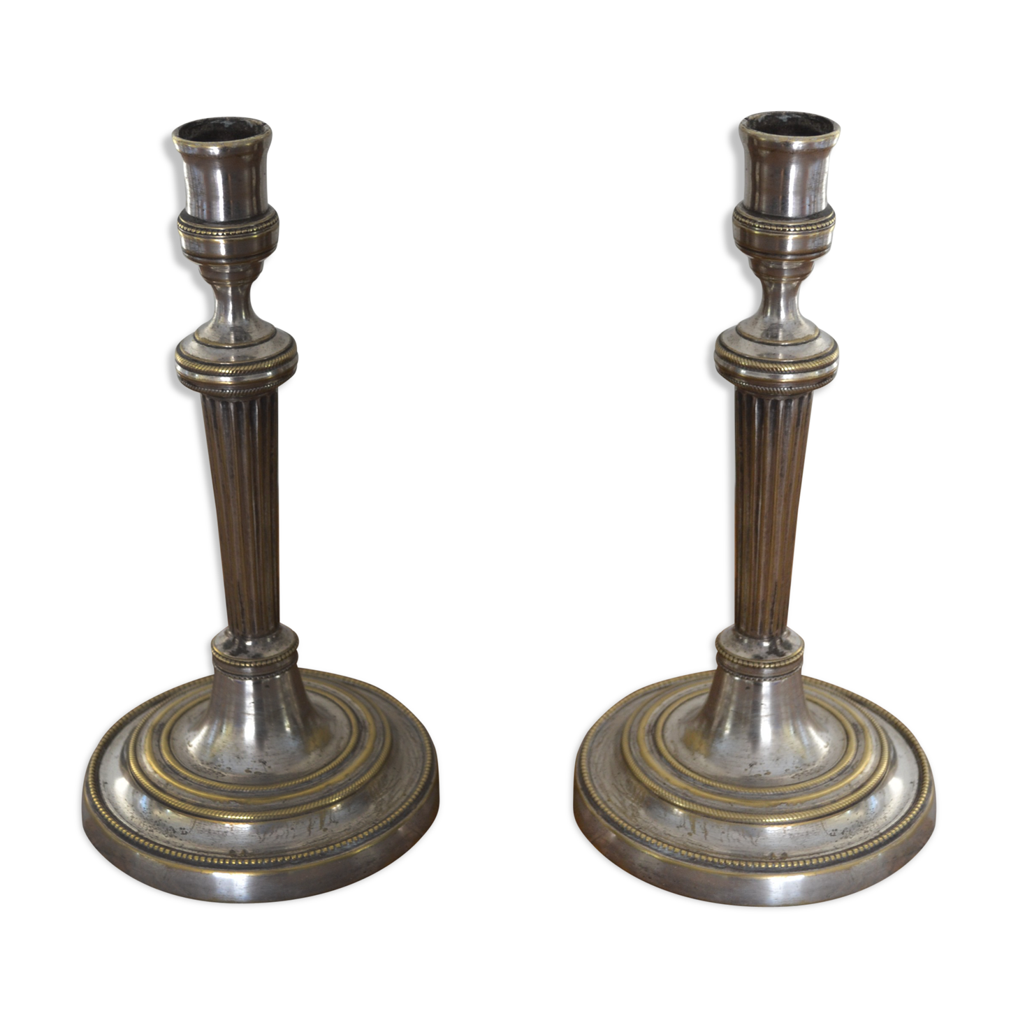 Pair of silver candlesticks