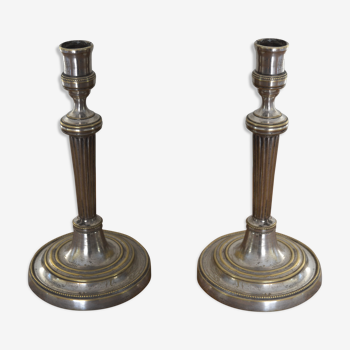 Pair of silver candlesticks