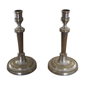 Pair of silver candlesticks