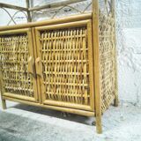 Vintage rattan shelf