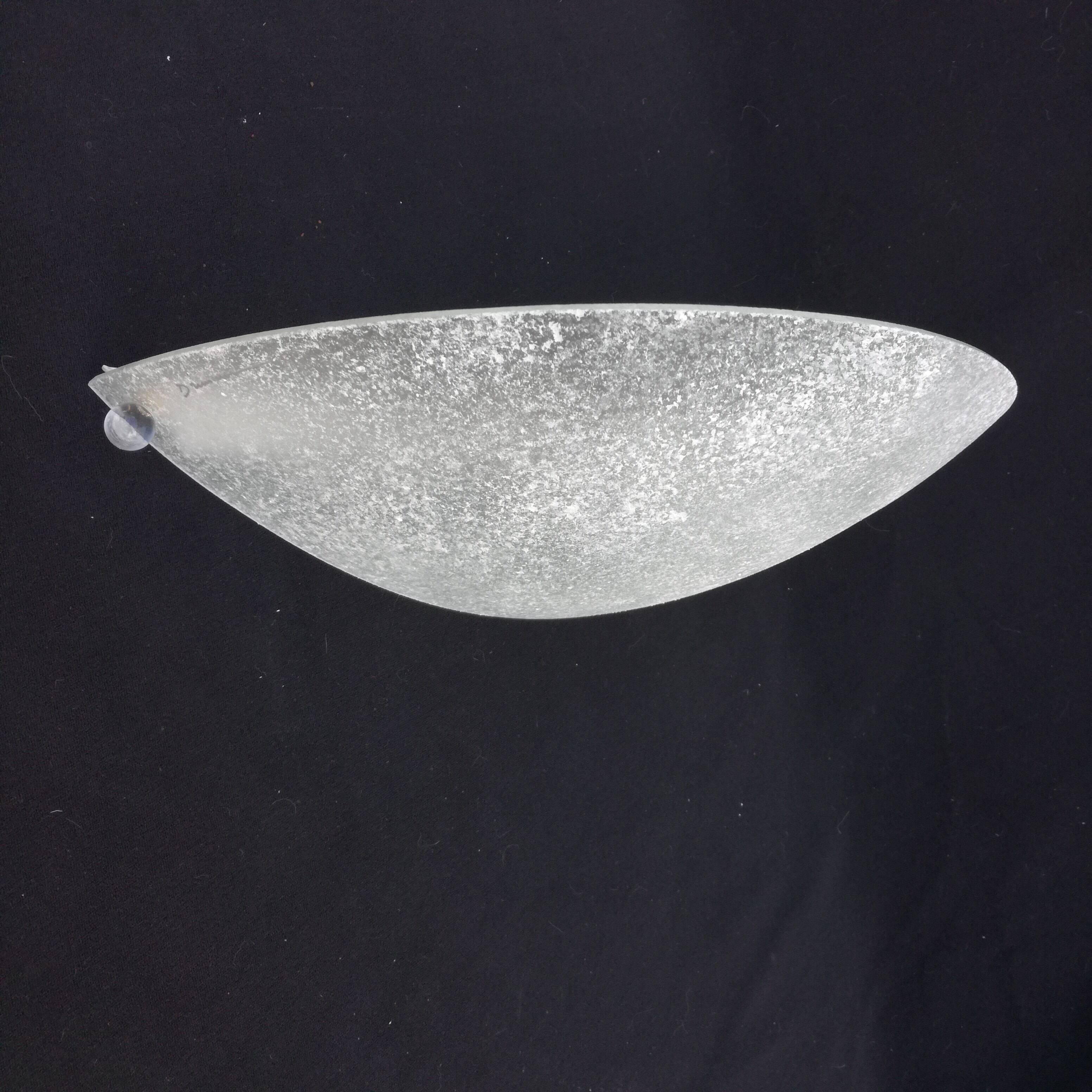 Drimmer Half-Moon Wall Lamp in worked glass 40 cm