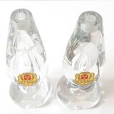 Pair of crystal candlesticks ile de france 1970