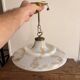 Opaline White Lustre Suspension Brass Gilding Retro Neo Rococo