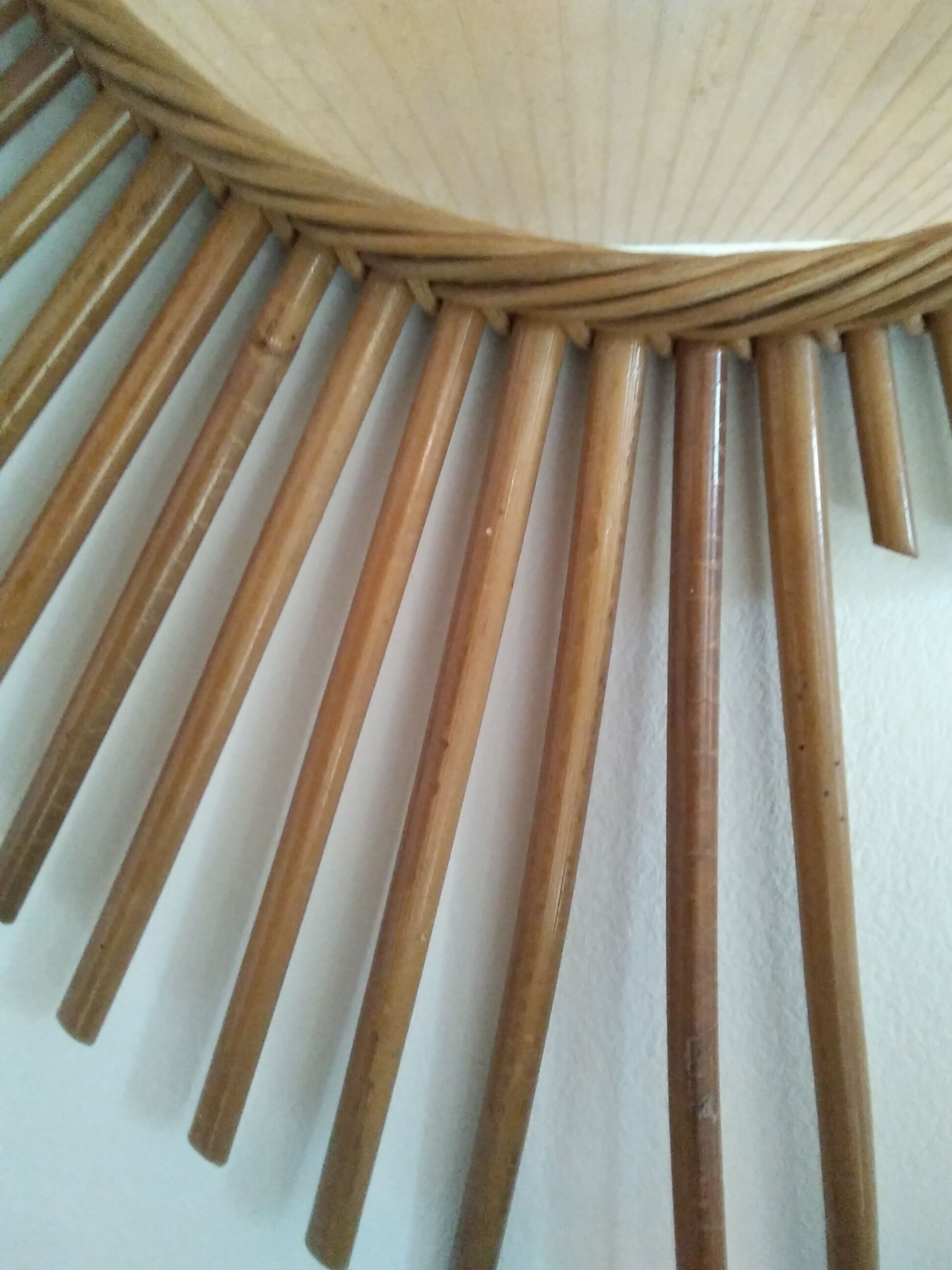 Vintage rattan mirror 46x76cm