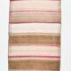 Light Brown Pink Striped Pattern Vintage Runner Rug, 77x350Cm