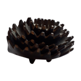 Set of trundle ashtrays in patinated bronze with 5 cups "hedgehog" attributed to Walter Bosse