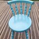 Chaise enfant en bois tourné vintage