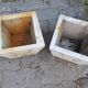 PaIrène of canic planters in vintage cement 1960/70