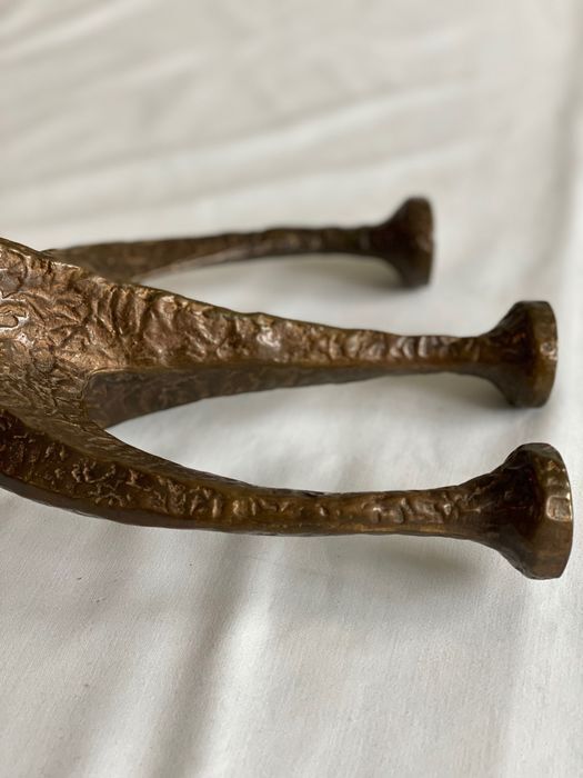 Bougeoir brutaliste danois bronze