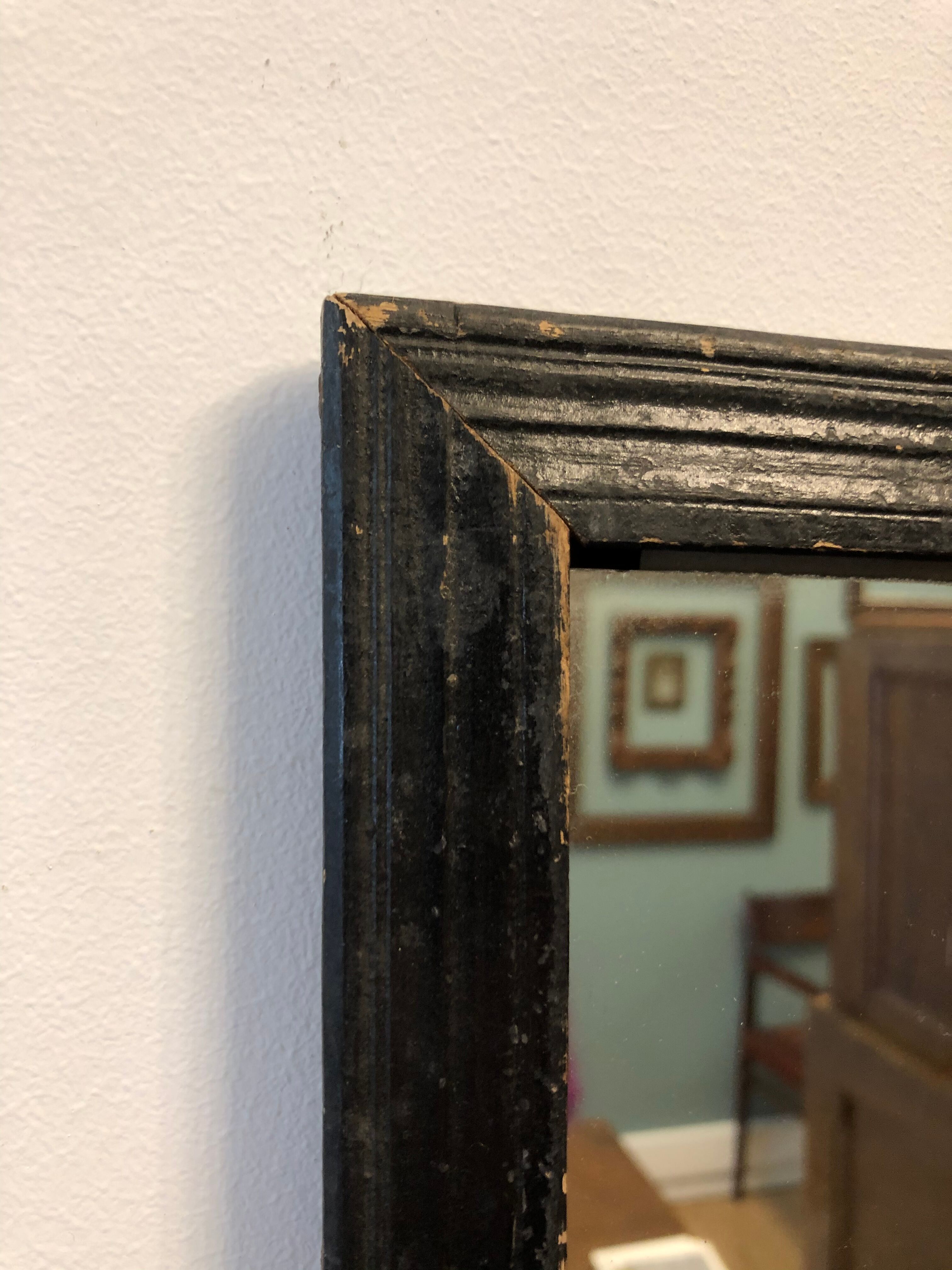 Mirror early 20th black 20x22cm