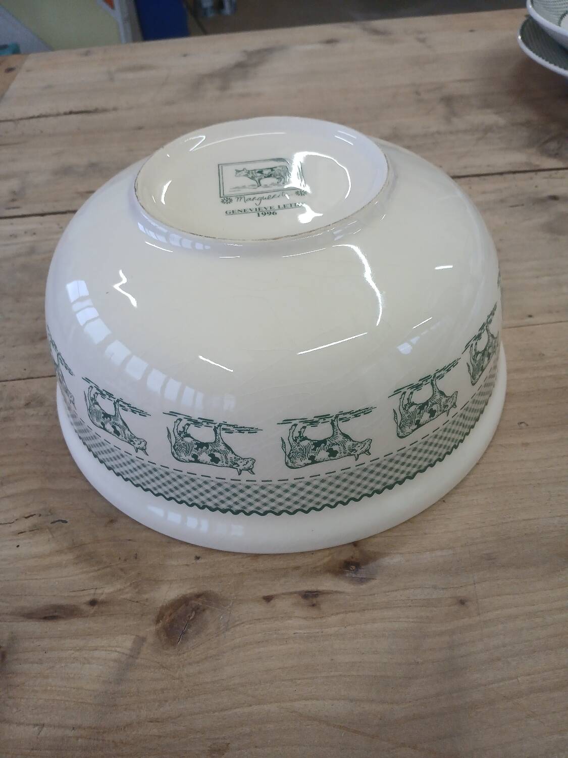 Set of dishes, salad bowl, butter dish Geneviève Lethu