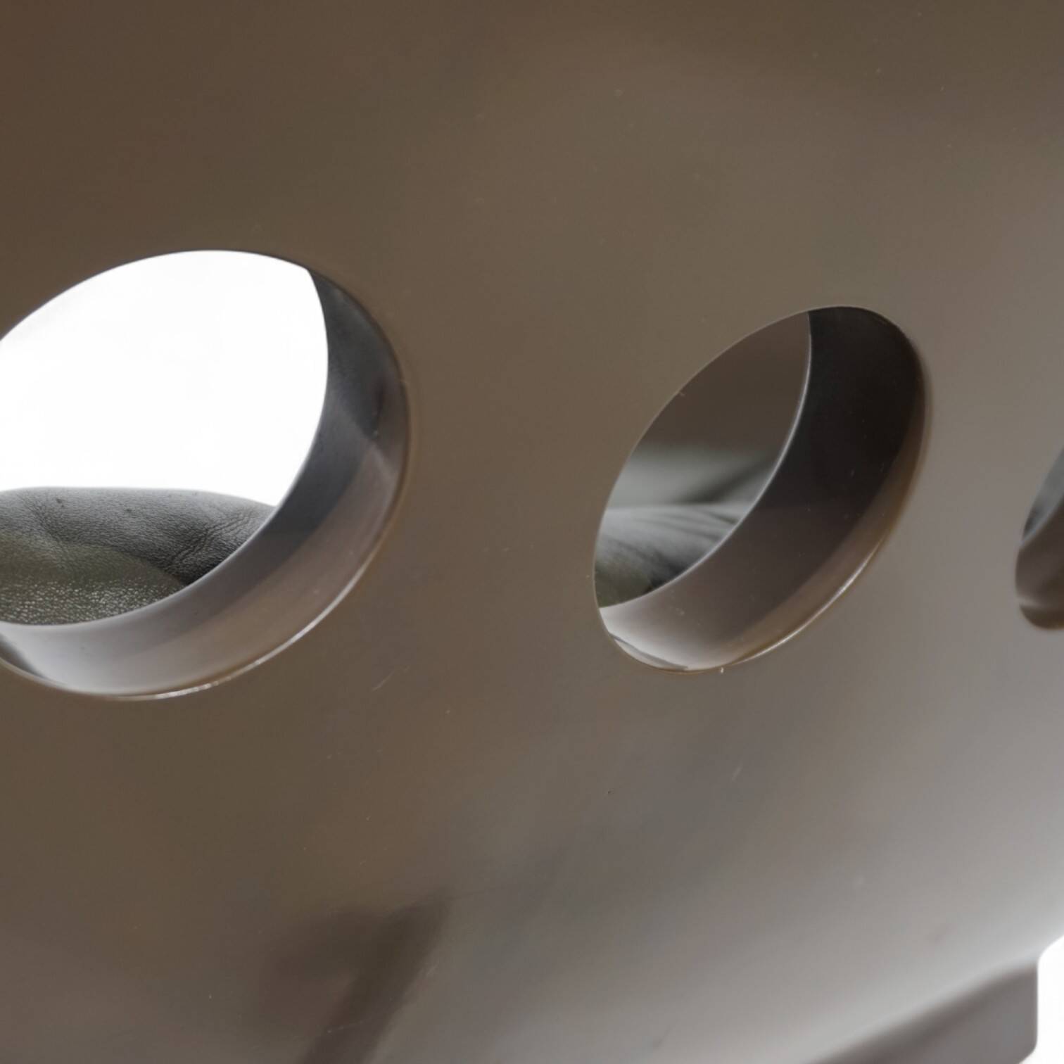 Stoll Giroflex 7112 Space Age leather office chair by Martin Stoll, 1970