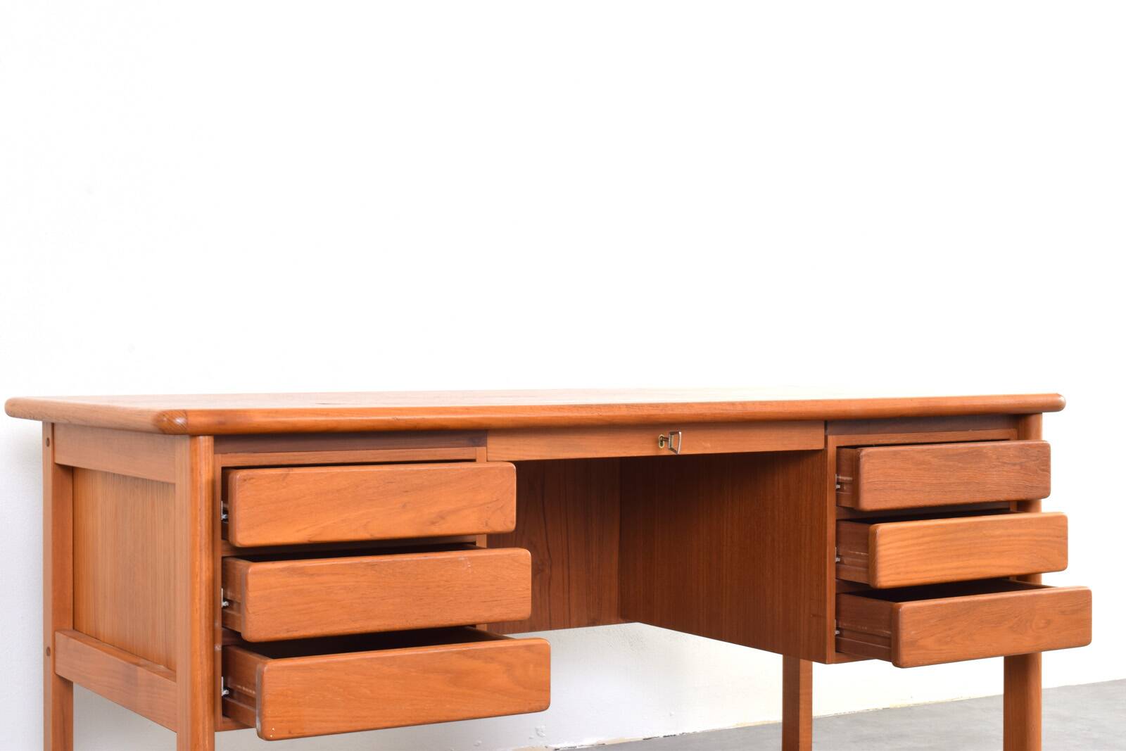 Mid-Century Danish Teak Desk, 1970s.