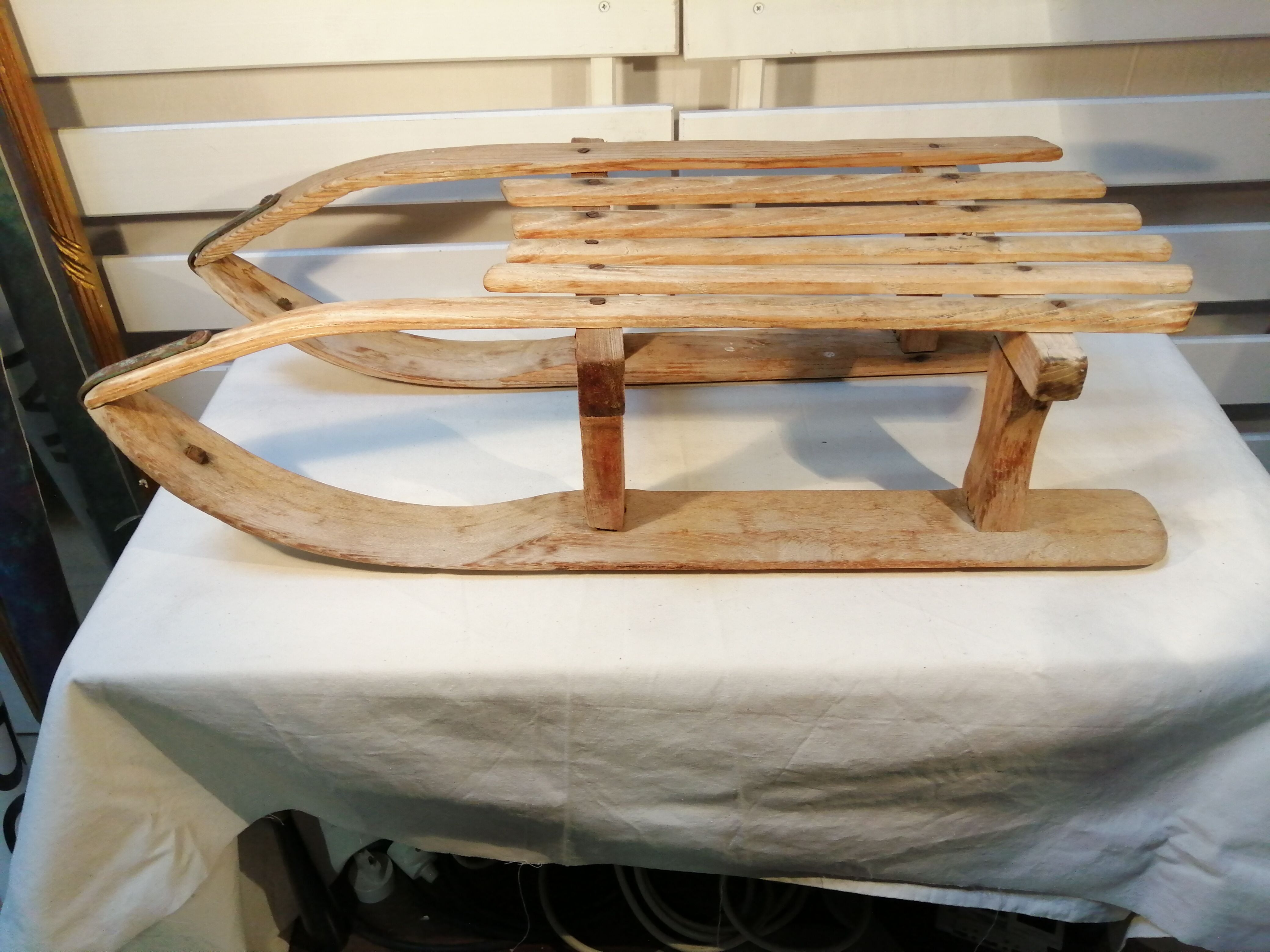 Old wooden sledge - vintage