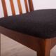 Chaises de salle à manger vintage en teck et tissu par Leslie Dandy pour G-Plan, années 1960, lot de 4