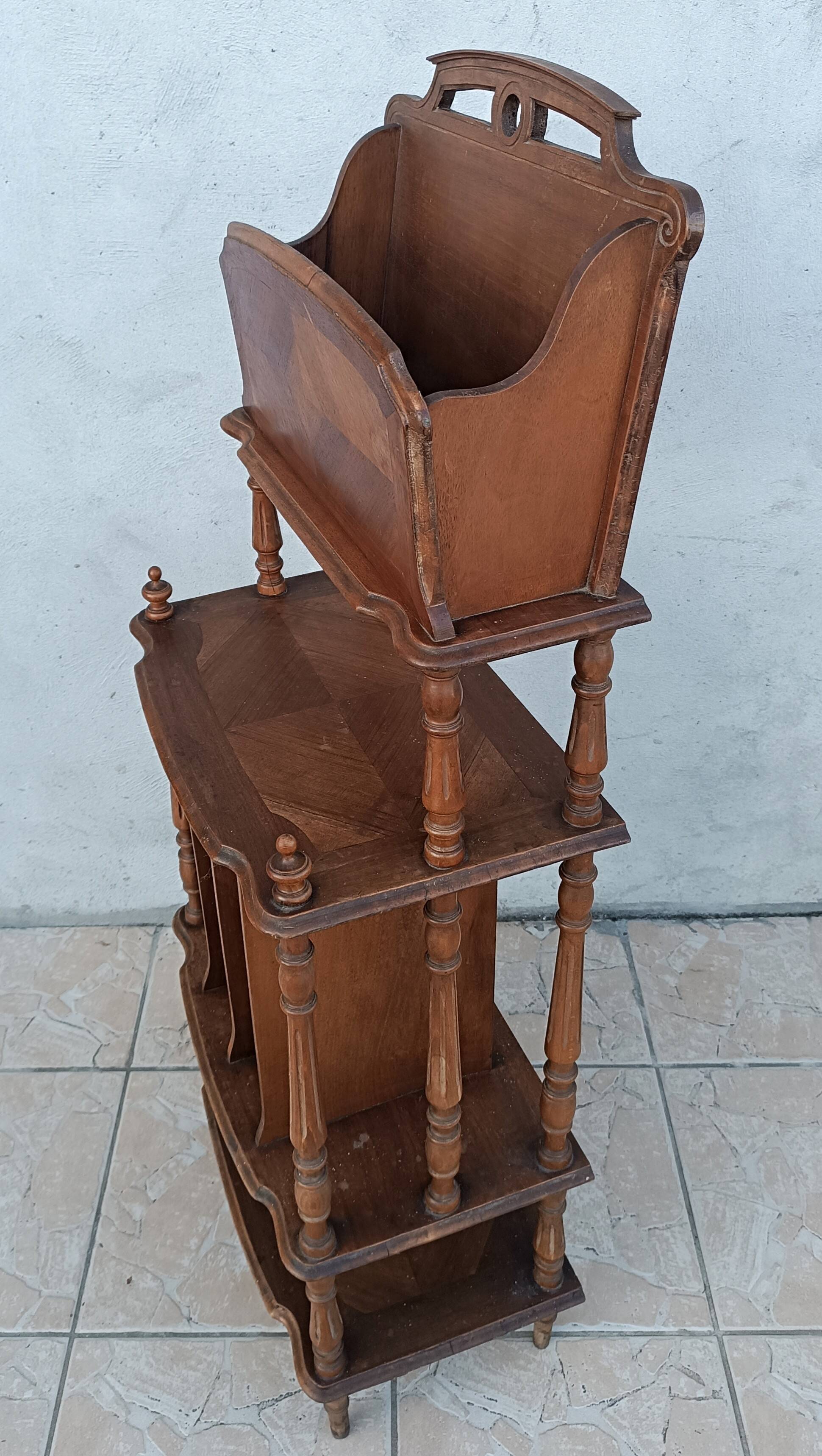 Walnut music cabinet