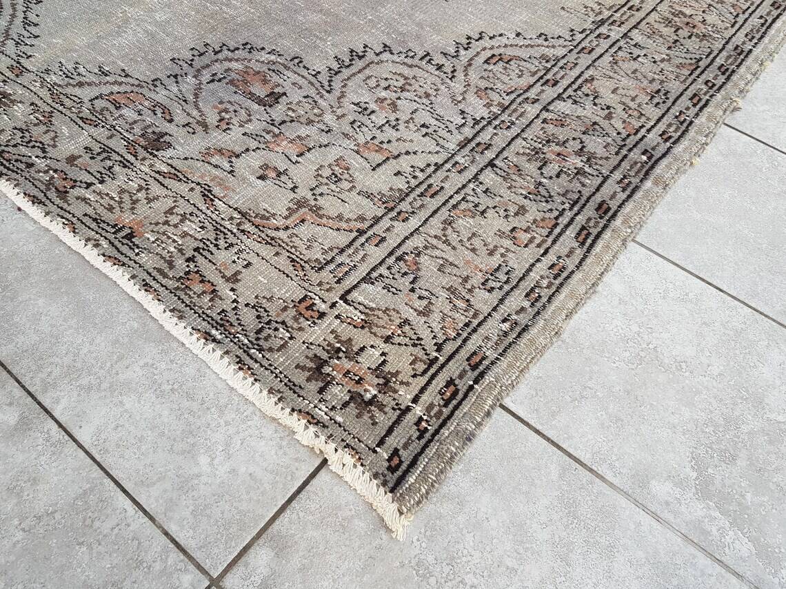 Vintage Turkish Grey Rug sku420