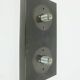 1960s 70s space age sconce by cosack-leuchten 2 thick glass shades and meta