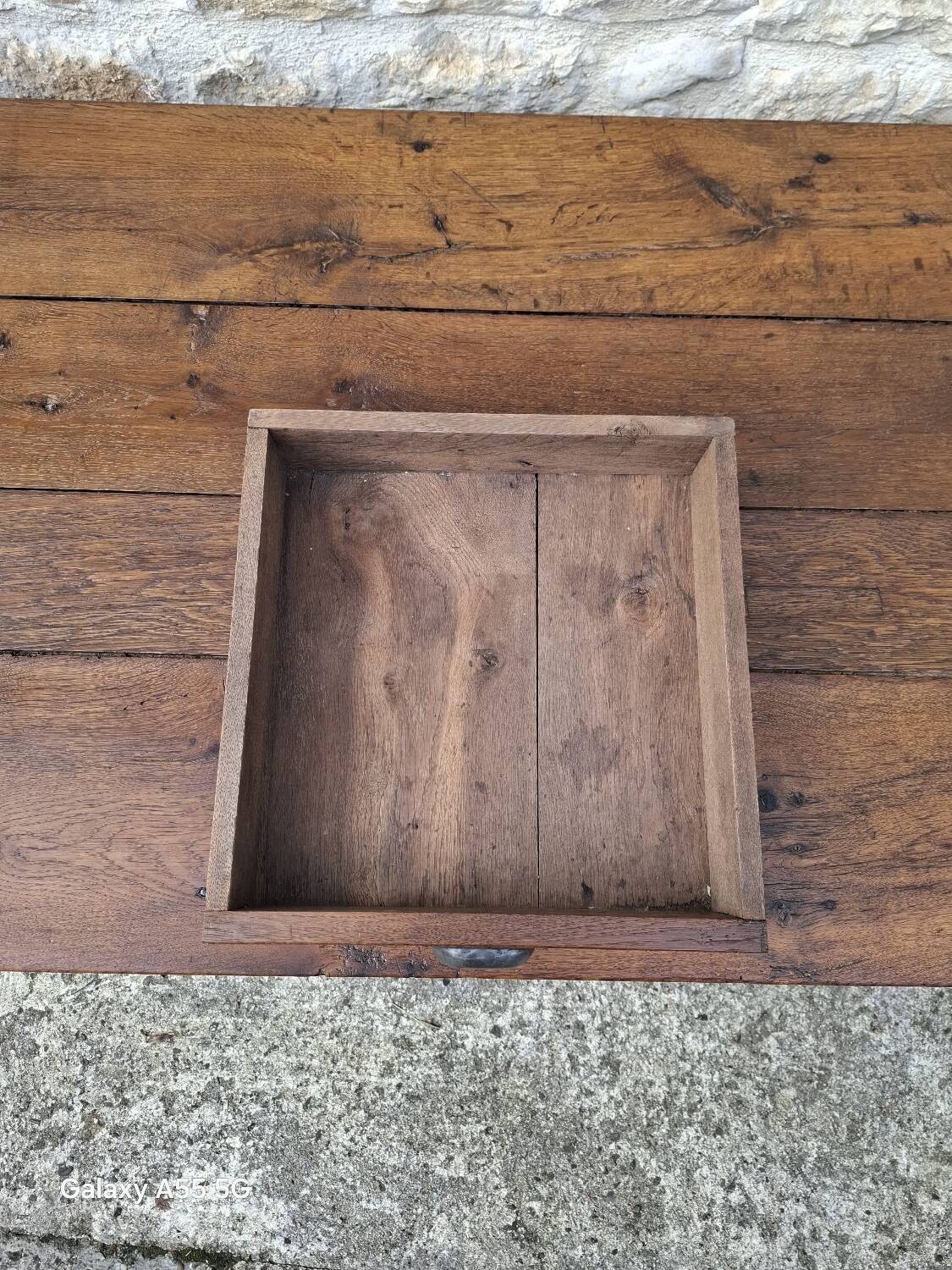 Extendable oak farmhouse table