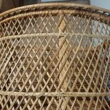 Round rattan shelf