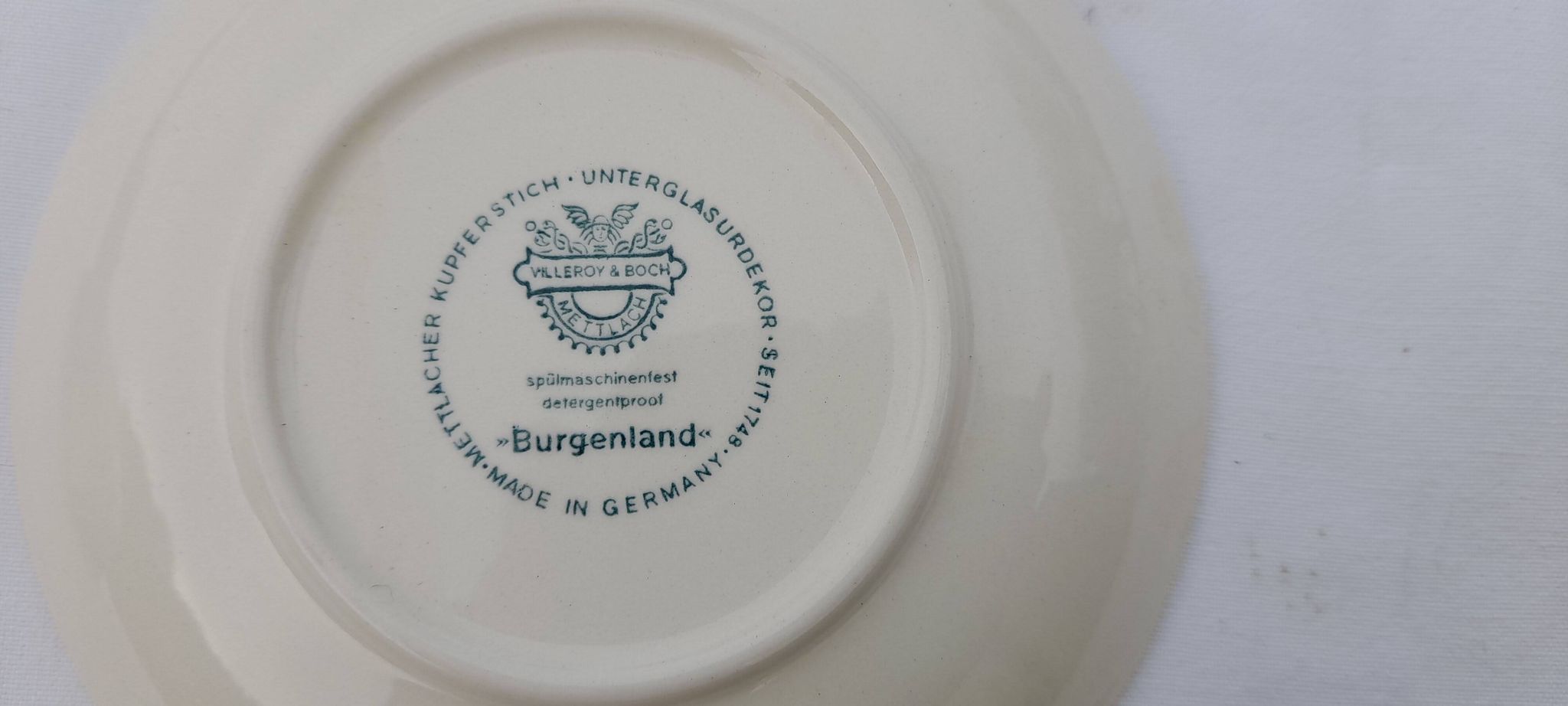 3 coffee cups with saucer Villeroy & Boch model Burgenland blue diameter 9.5 cm