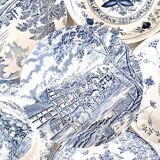Mismatched antique dinner plates